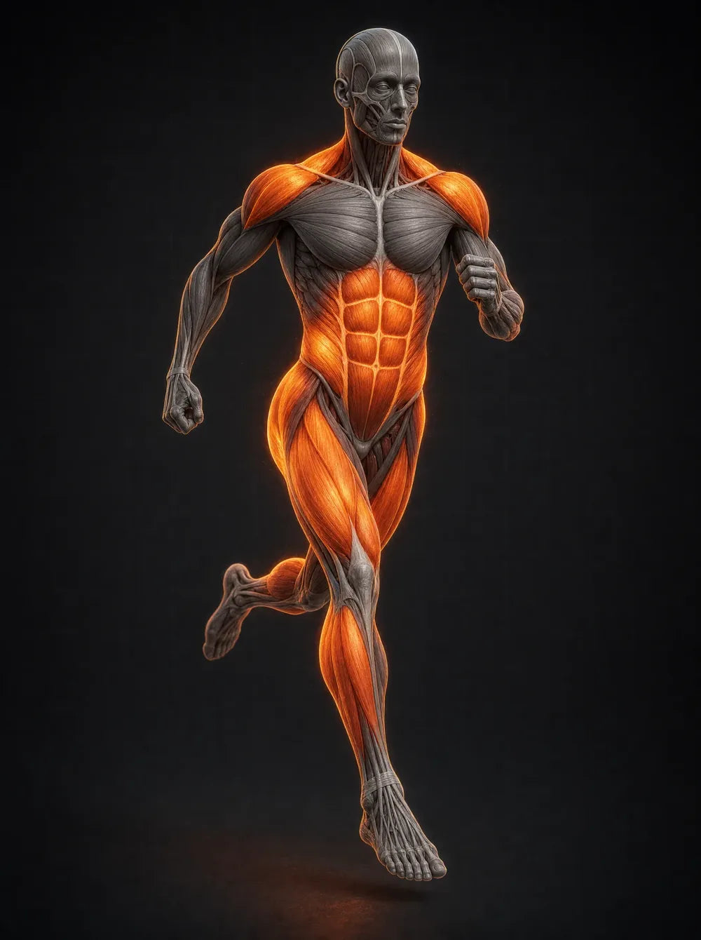 The muscle groups a loaded walk lights up across the body