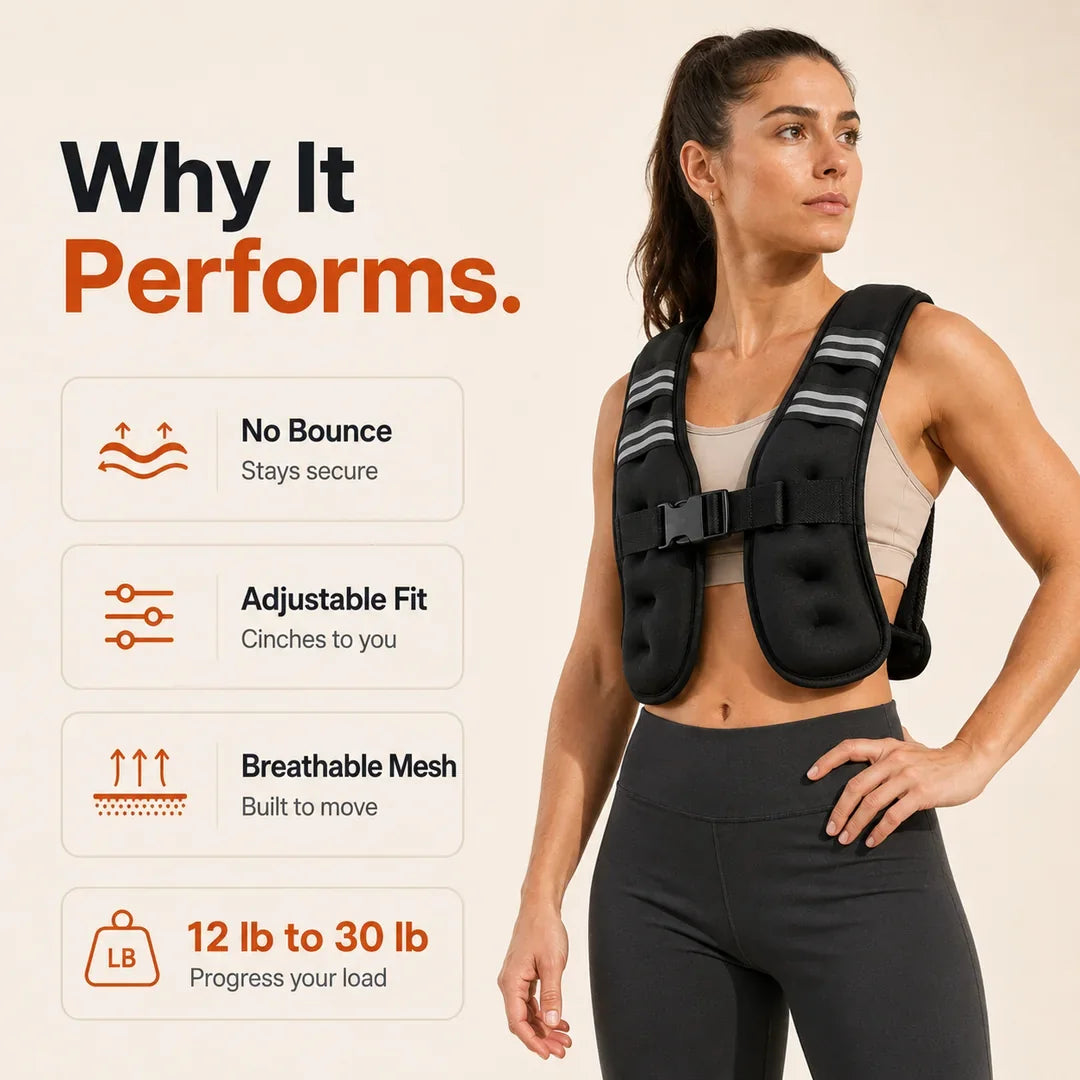Why it performs, no bounce, adjustable fit, breathable mesh