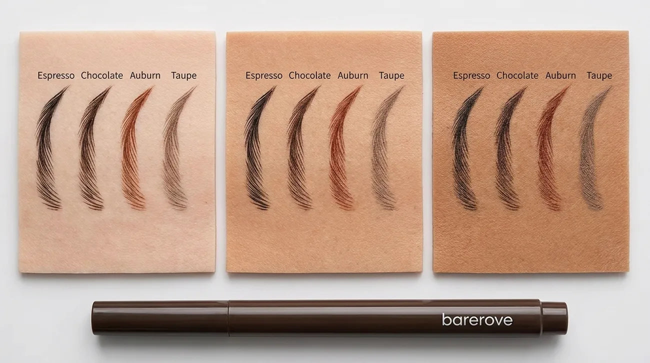 All four shades shown on light, medium, and deep skin