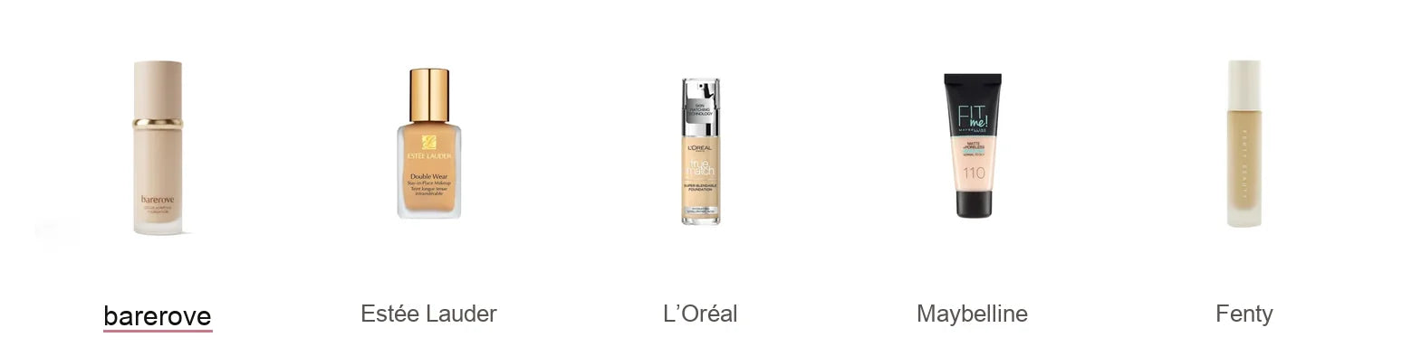 Woman applying foundation that adapts to her tone