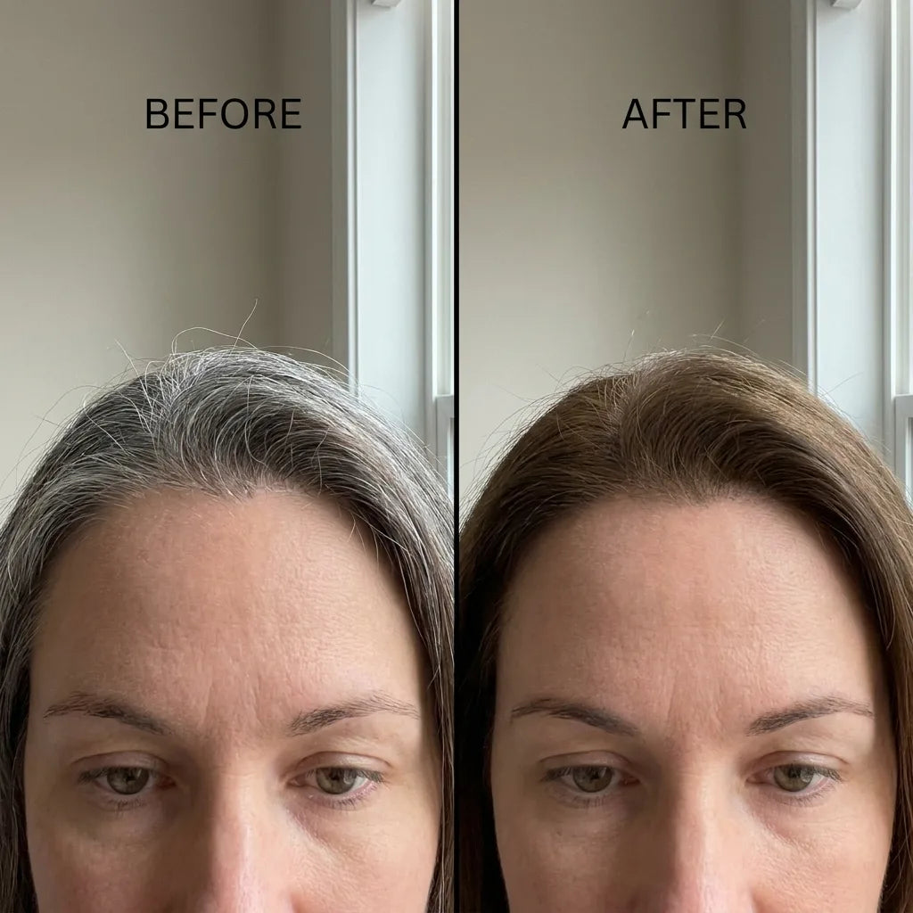 Before and after at the hairline